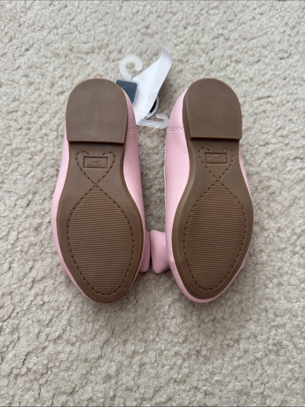 NWT OshKosh B'gosh Light Pink Bow Mary Jane Flats - Size 8